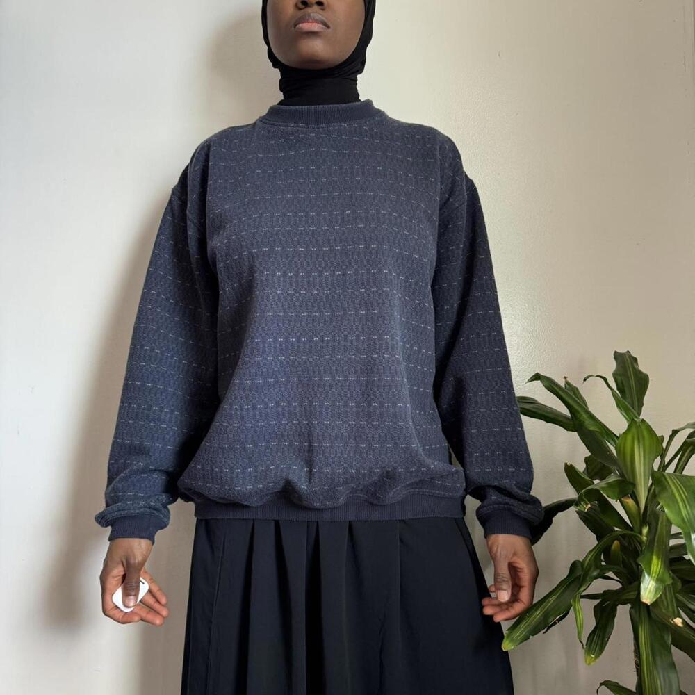 Vintage‎ Knights Textured Knit grandpa sweater - XL